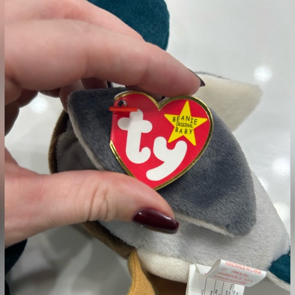 Extremely Rare Beanie Babie Jake with off centre face, errors and red stamp - Picture 5 of 6